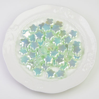 Moonlight Iridescent Floral Acrylic Beads