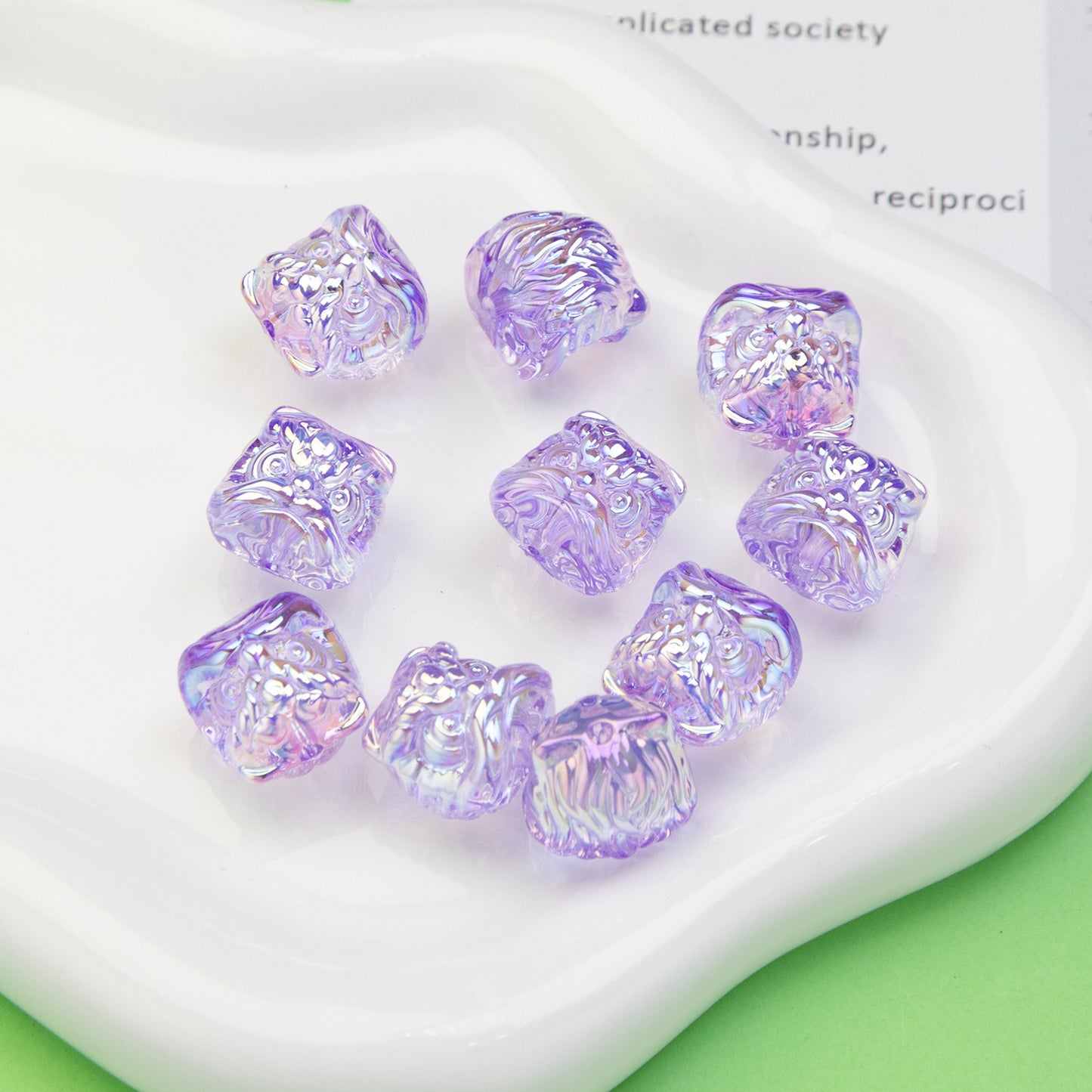 Moonlight Metallic Lion Dance Beads