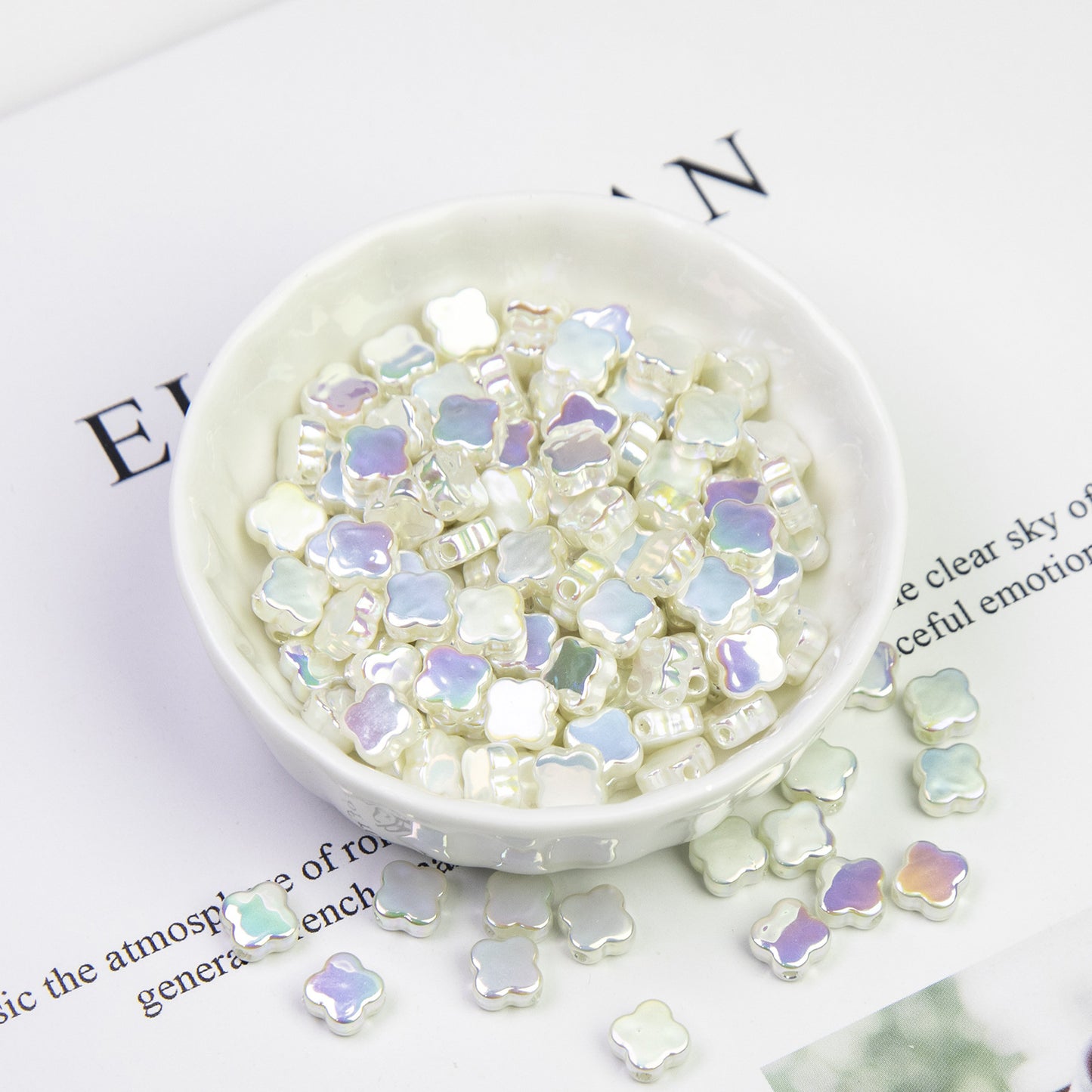 Baroque Clover Moonlight Pearl Charm