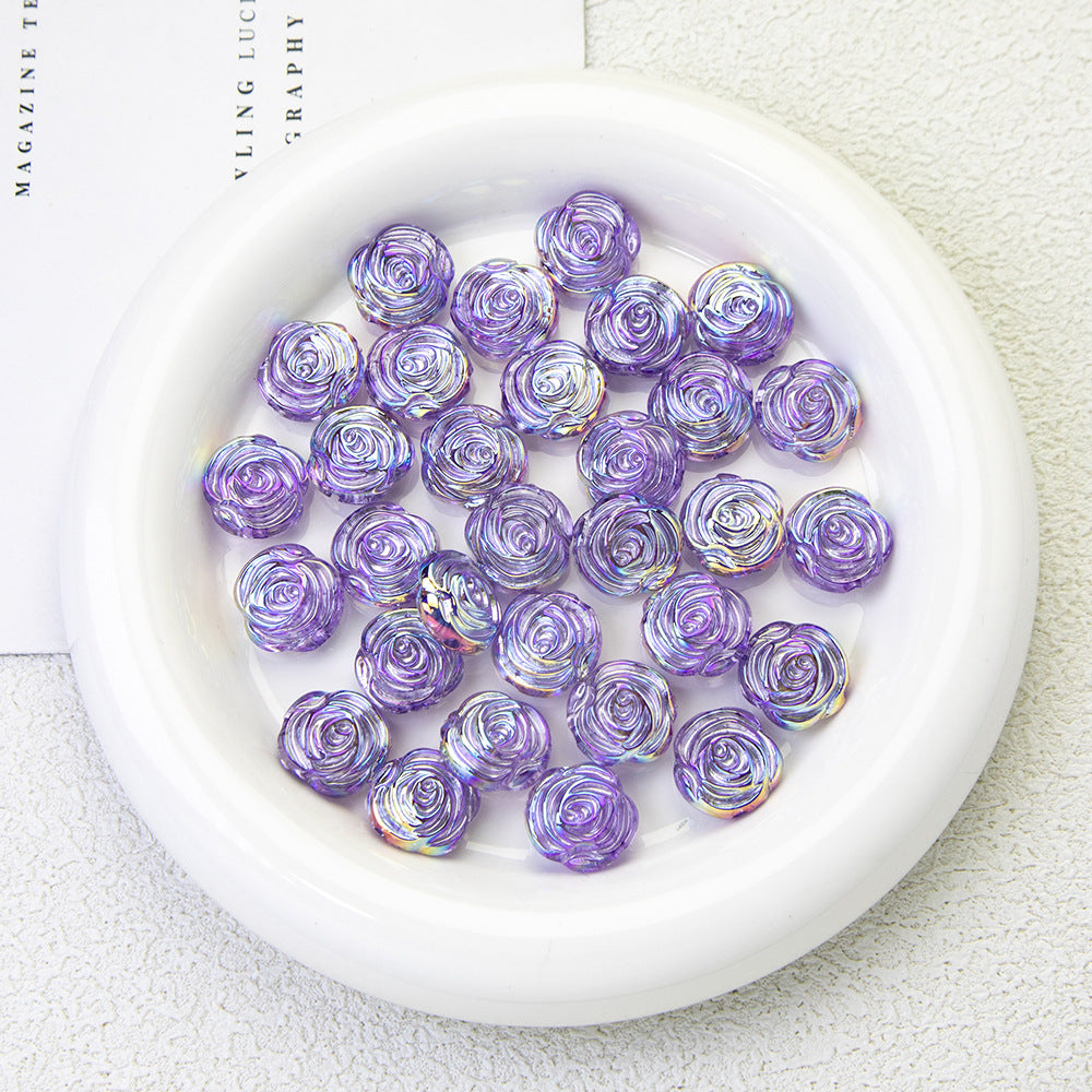 Lavender Moonlight Electroplated Acrylic Beads