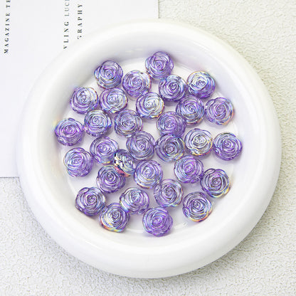 Lavender Moonlight Electroplated Acrylic Beads
