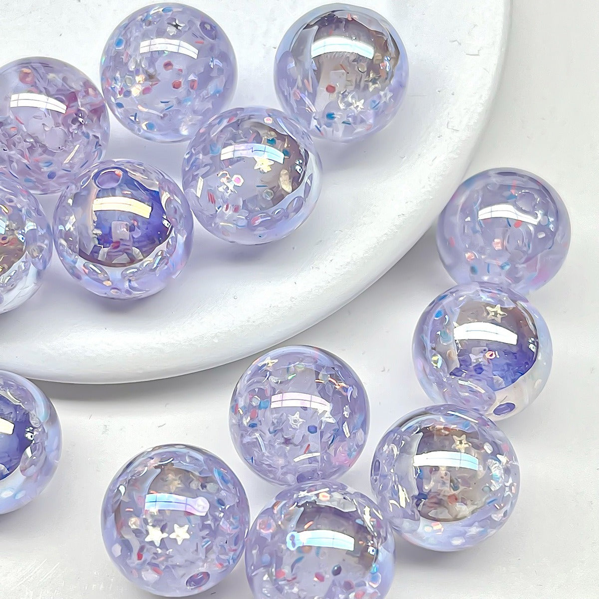 Meteor Fantasy Electroplated Resin Beads Moonlight Style Picture color-08 by Acrijoy