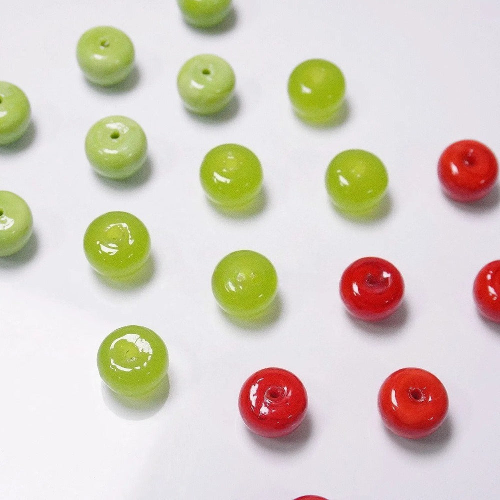 Handmade Lampwork Glass Apple Beads by Acrijoy
