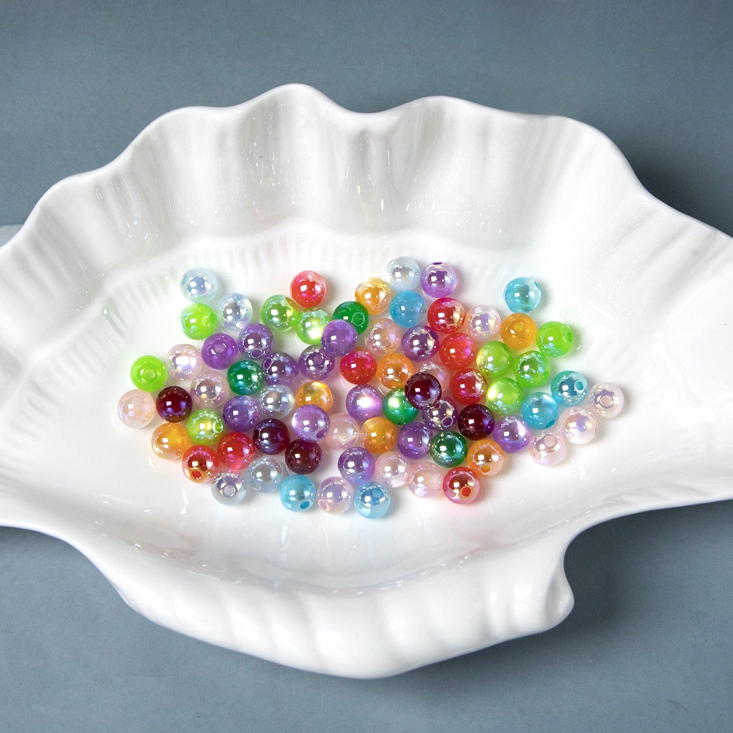 High Gloss Electroplated Moonlight Cat Eye Round Beads by Acrijoy