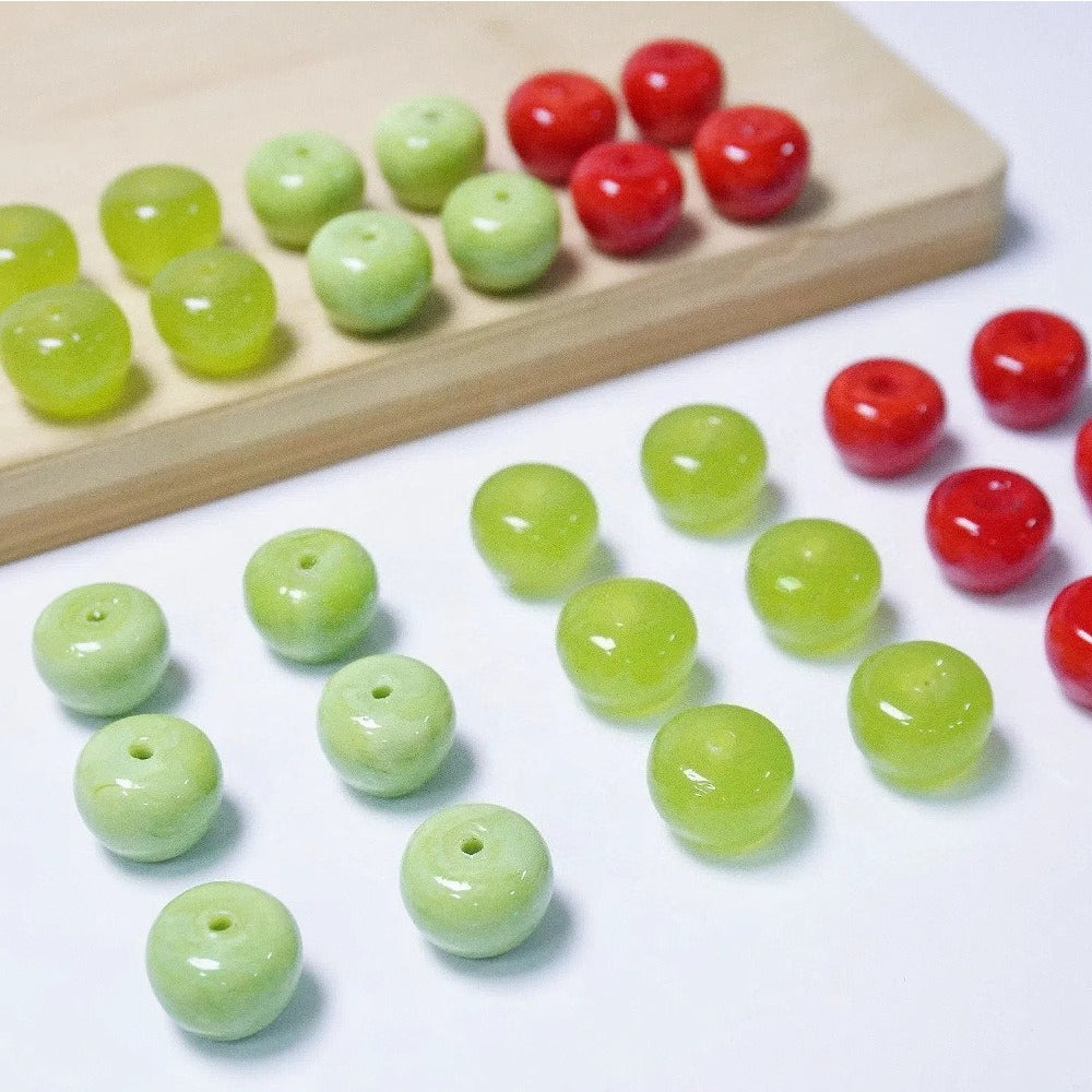 Handmade Lampwork Glass Apple Beads by Acrijoy