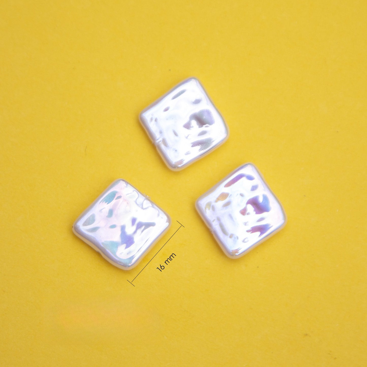 Square Moonlight Metallic Pearls