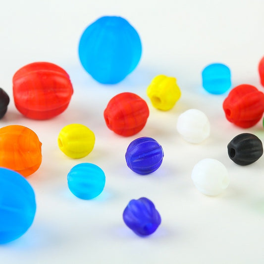 Vintage Style Matte Glass Pumpkin Beads by Acrijoy