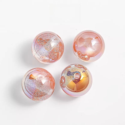 Vintage Frosted Acrylic Beads Gold Traced Pattern Picture color06 by Acrijoy